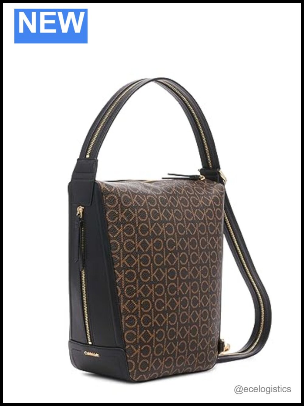 Convertible Sling Backpack Hobo Shoulder Bag Monogram PVC